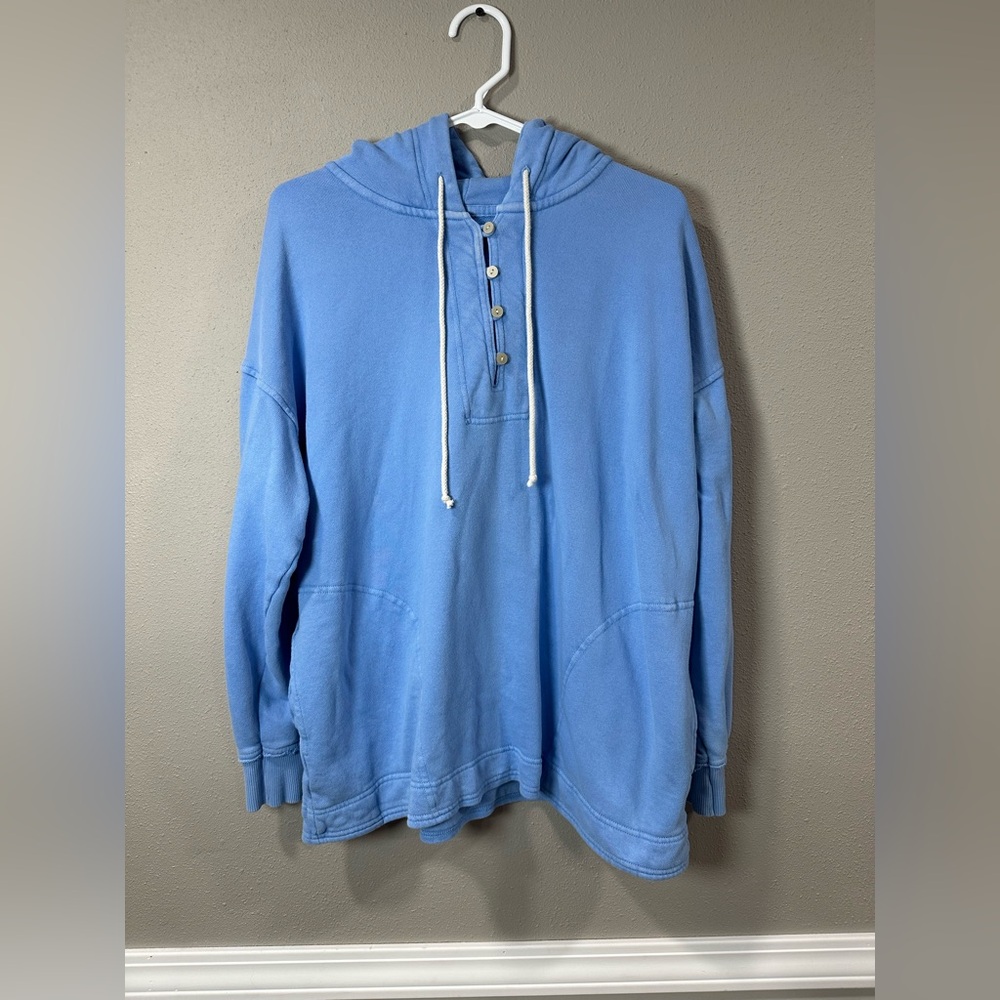 Aerie Oversized Women’s Henley Button Neck Pullover Size XS